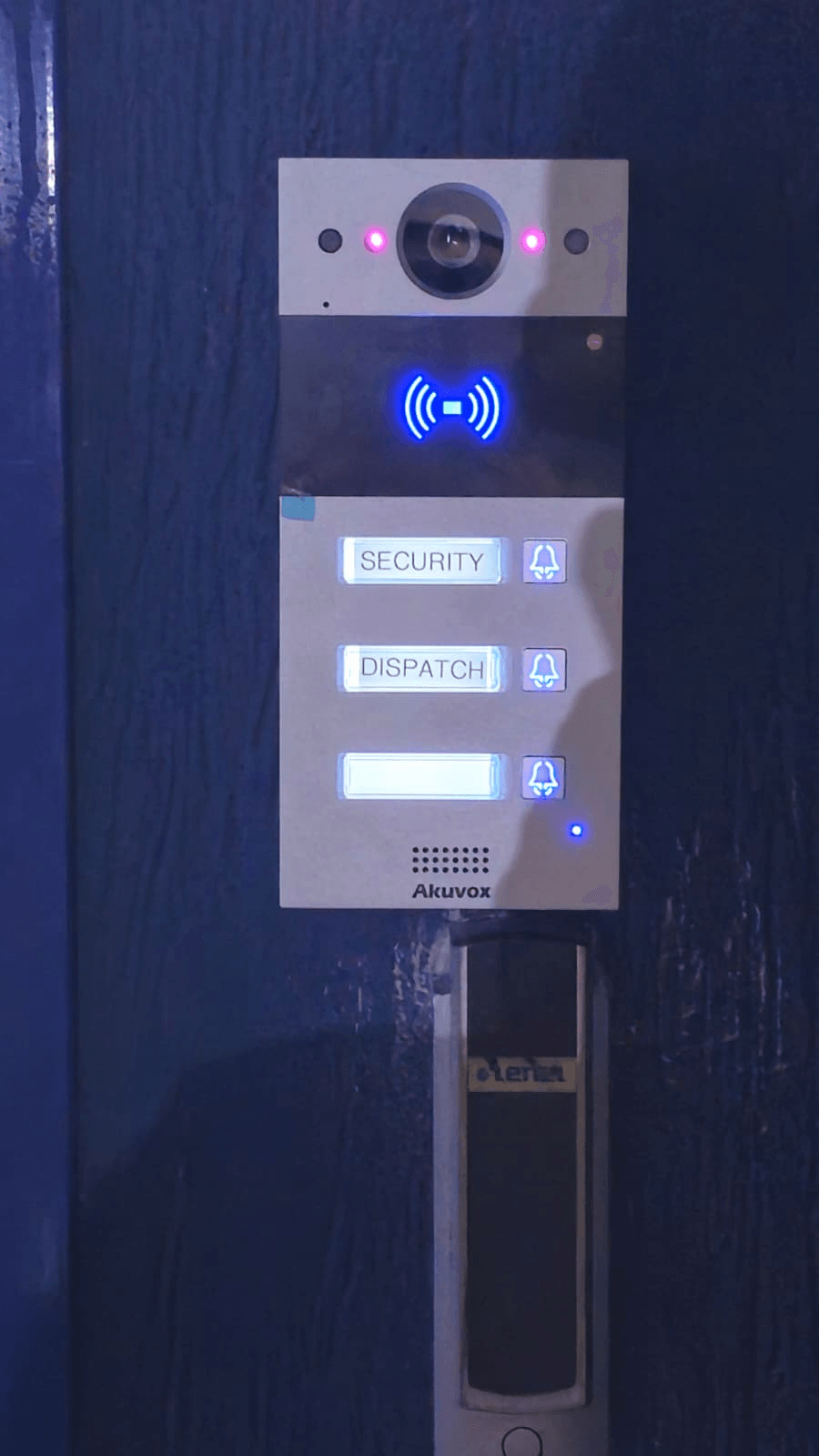 Akuvox push-button video intercom unit for building access control