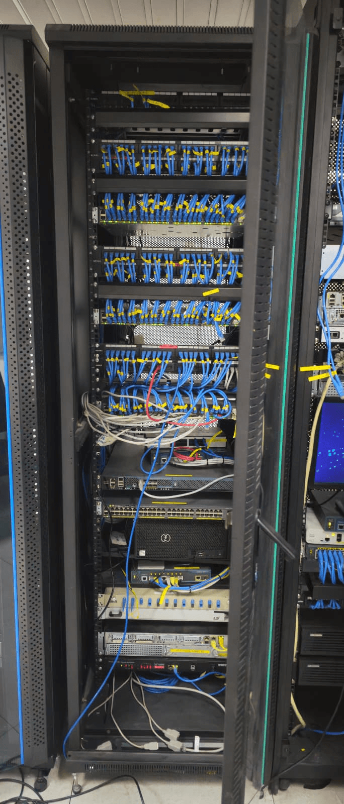 Network cabinet revamp and cable management work in progress