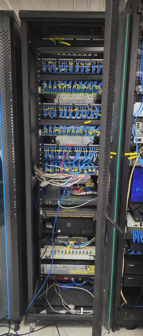 Network cabinet revamp and cable management work in progress