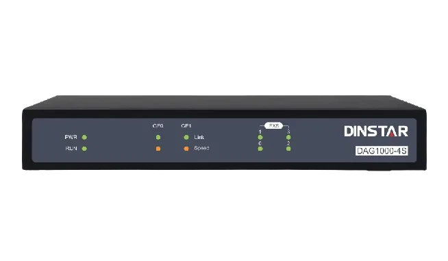 Dinstar DAG1000-4S 4-Port FXS Analog VoIP Gateway — Dinstar