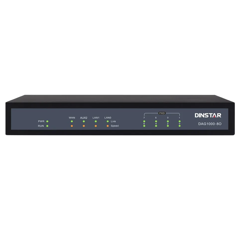 Dinstar DAG1000-8O 8-Port FXO Analog VoIP Gateway — Dinstar