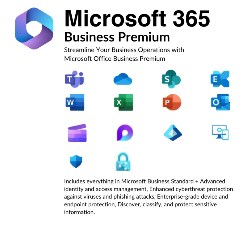 Microsoft 365 Business Premium Global Admin (10 Users, 1TB+ each, 300 Users) (Max 300 users) — Microsoft Corporation