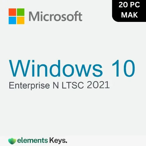 Windows 10 Enterprise MAK Key (20 PC) — Microsoft Corporation
