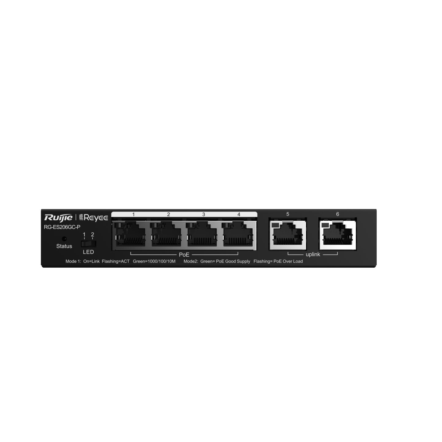 Ruijie Reeye RG-ES206GC-P 6-Port CCTV Smart PoE+ Switch — Ruijie Reeye