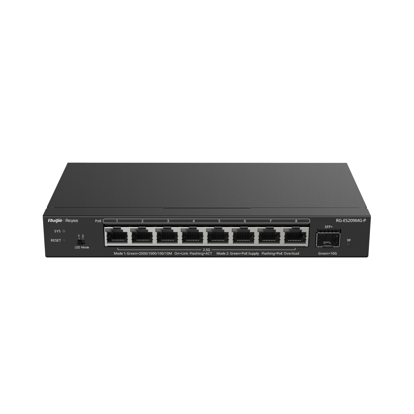 Ruijie Reeye RG-ES209MG-P 9-Port CCTV Smart Multi-Gigabit PoE+ Switch — Ruijie Reeye