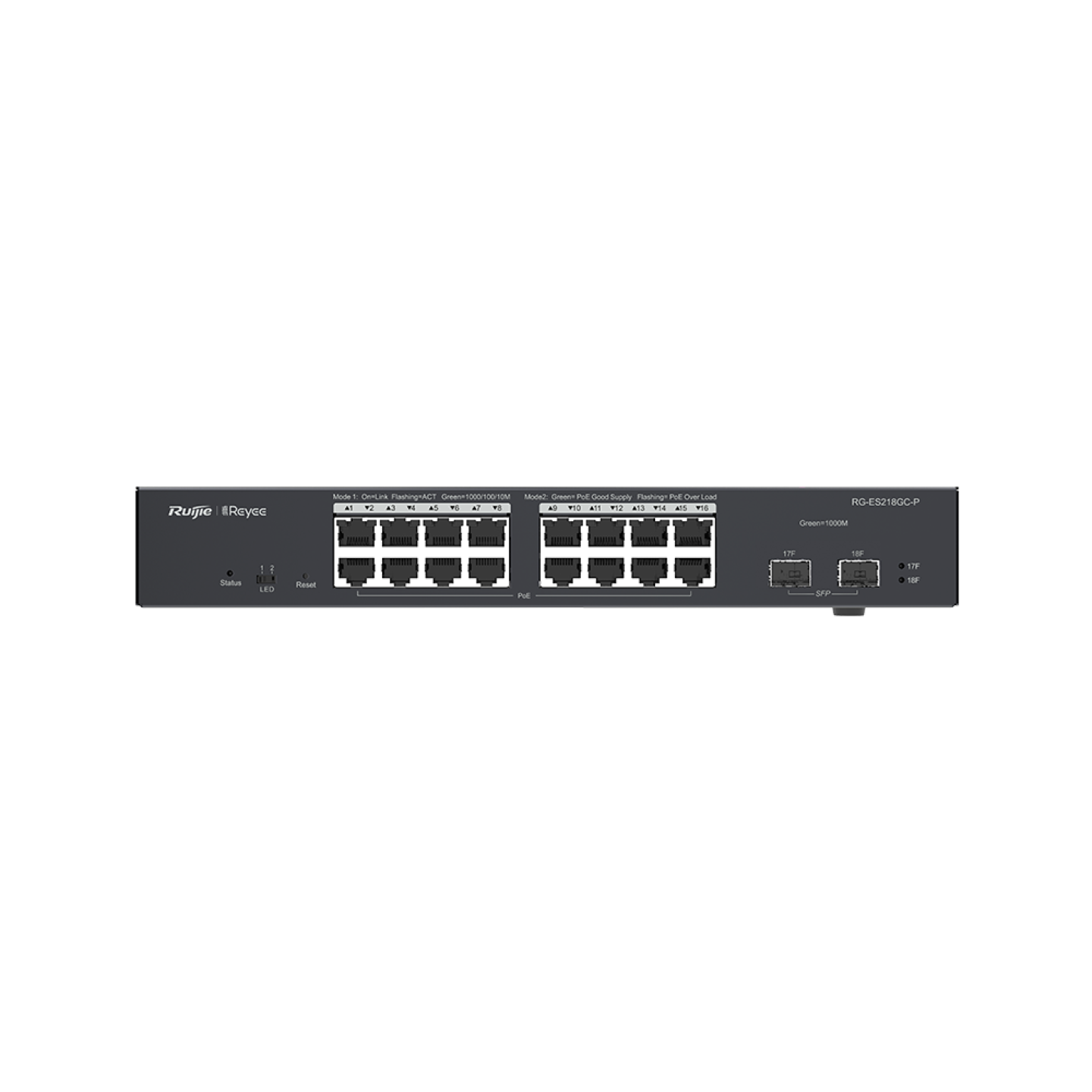 Ruijie Reeye RG-ES218GC-P 18-Port CCTV Smart PoE+ Switch — Ruijie Reeye