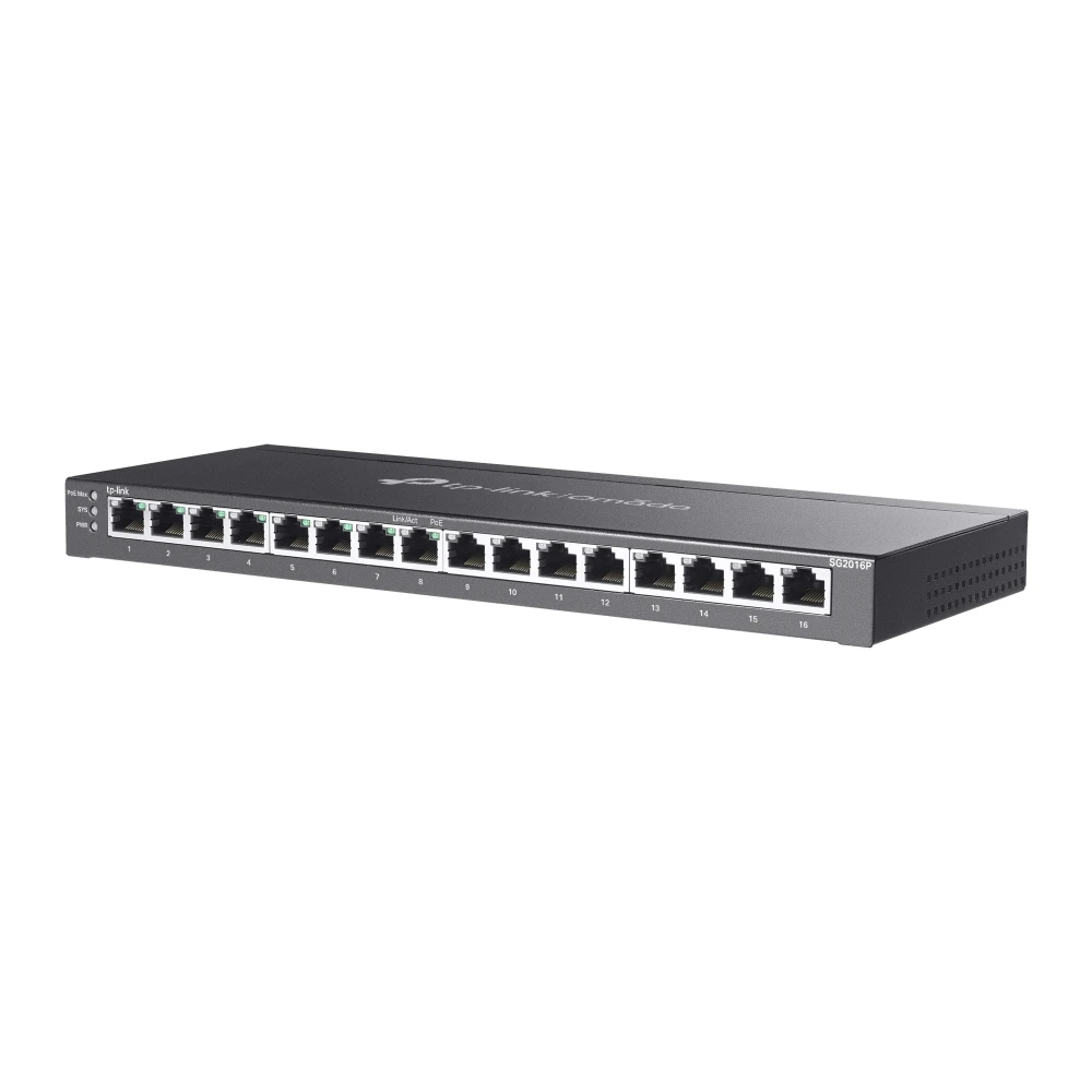 TP-Link SG2016P Omada 16-Port Gigabit Smart Switch with 8-Port PoE+ - Image 2