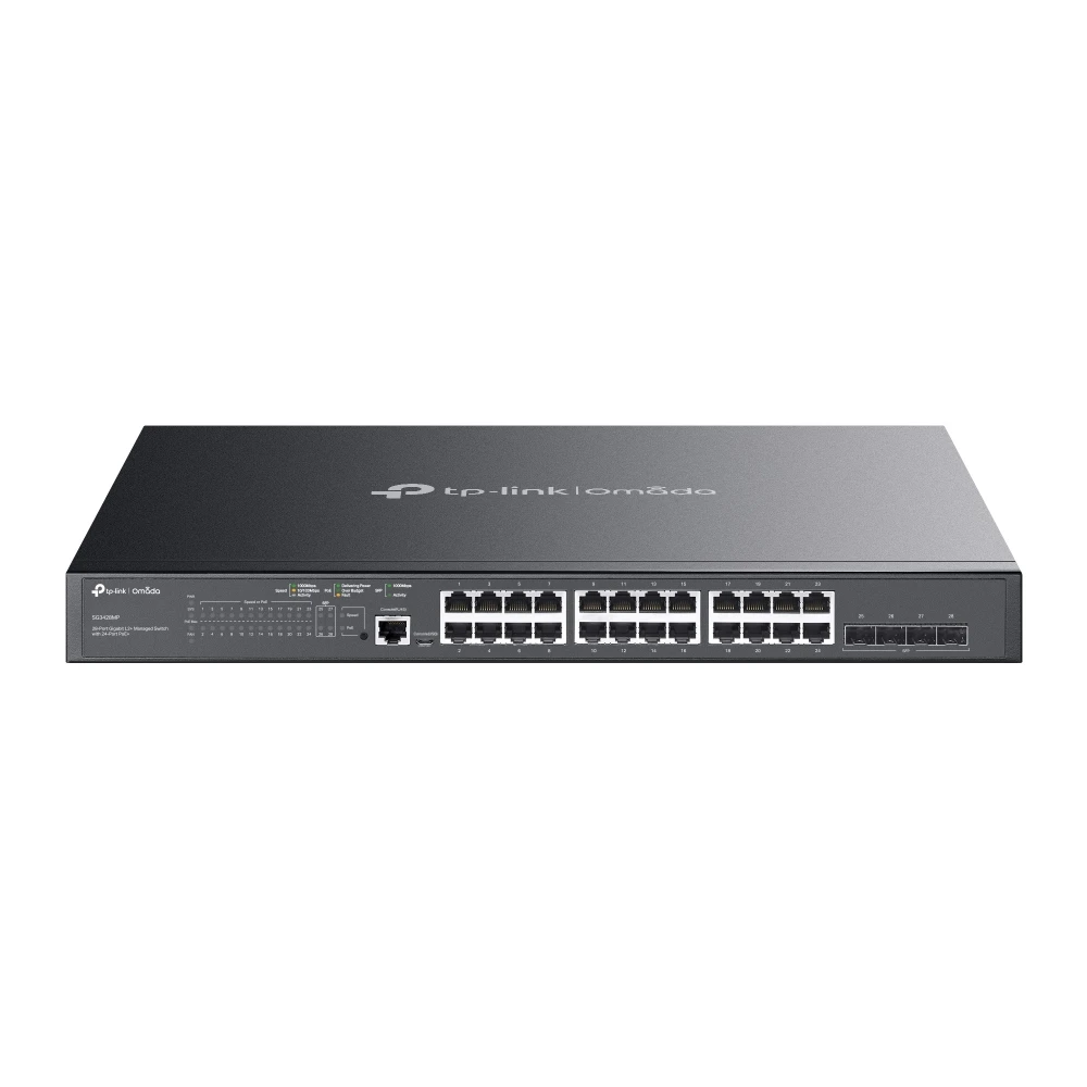 TP-Link SG3428MP Omada 28-Port Gigabit L2+ Managed Switch with 24-Port PoE+ — TP-Link