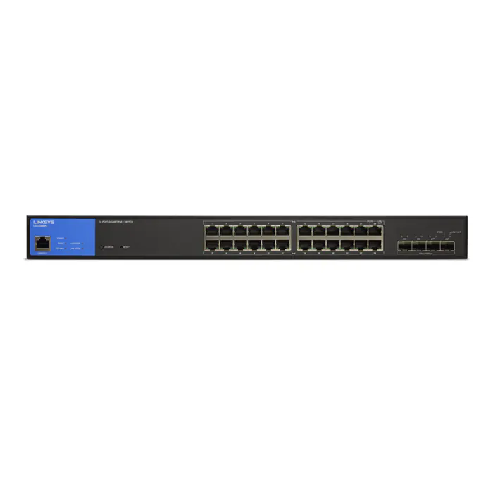 Linksys 24-Port Managed Gigabit PoE+ Switch with 4 10G SFP+ Uplinks — TP-Link